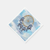 Exotic Blue Dream Catcher Wedding Decke Serviette (Ecke)