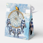 Exotic Blue Dream Catcher Wedding Geschenkschachtel (Rückseite)