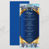 Exotic Blue Dream Catcher Wedding Menu Menükarte (Vorne/Hinten)