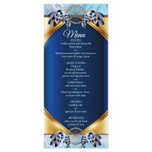 Exotic Blue Dream Catcher Wedding Menu