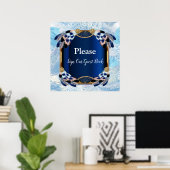 Exotic Blue Dream Catcher Wedding Poster (Heimbüro)