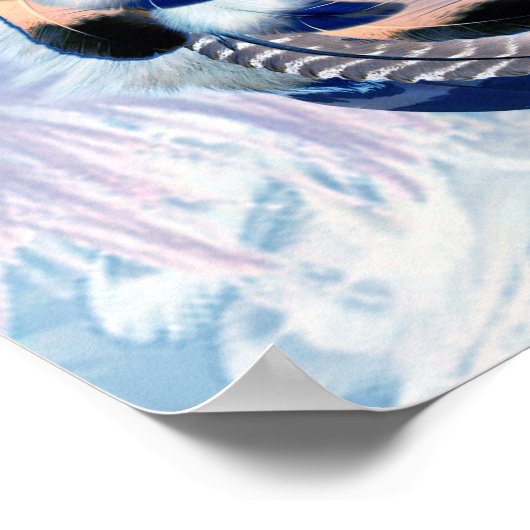 Exotic Blue Dream Catcher Wedding Poster (Ecke)