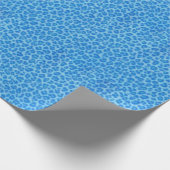 Exotic Blue Gepunktet Leopard Animal Print Geschenkpapier (Ecke)