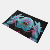 Exotic Blue Orchid Reflection Fußmatte (Schrägansicht)