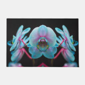 Exotic Blue Orchid Reflection Fußmatte (Vorderseite)