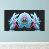 Exotic Blue Orchid Reflection Leinwanddruck (Insitu (Holzboden))