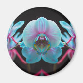 Exotic Blue Orchid Reflection Magnet (Vorne)