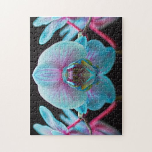 Exotic Blue Orchid Reflection Puzzle (Vertikal)