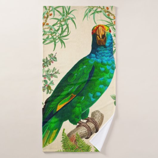 Exotic Blue Parrot Badhandtuch Set (Badehandtuch)