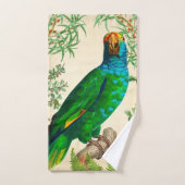 Exotic Blue Parrot Badhandtuch Set (Handtuch)