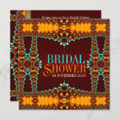 Exotic boheindian Bridal Dusche Einladungen (Vorne/Hinten)