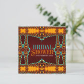 Exotic boheindian Bridal Dusche Einladungen (Stehend Vorderseite)