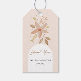 Exotic Boho Terracotta Floral Geschenkanhänger