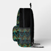 Exotic Boho Tribal Mountain Symbol Monogram Bedruckter Rucksack (Rechts)