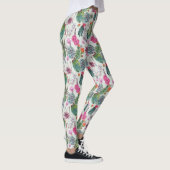 Exotic Boho Wasserfarbenkaktus und sukkulentes Mus Leggings (Rechts)