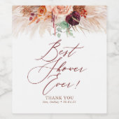 Exotic Brautparty Hostess Vielen Dank Weinetikett (Einzelnes Label)