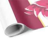 Exotic burgundy floral gestreift geschenkpapier (Rolleneckpunkt)