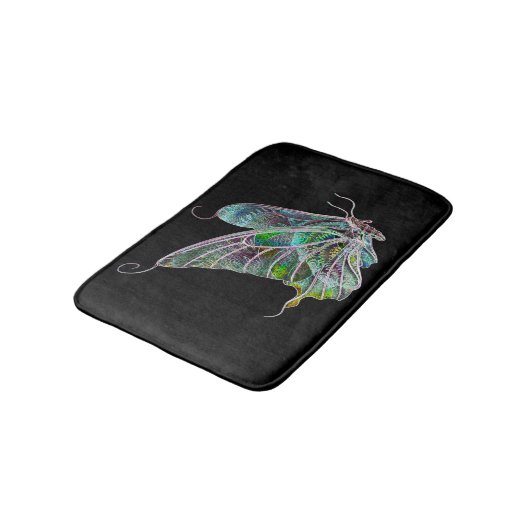 Exotic Butterfly Bath Mat Badematte (Schrägansicht)