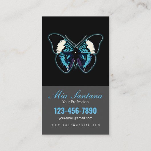 Exotic Butterfly Visitenkarte (Rückseite)