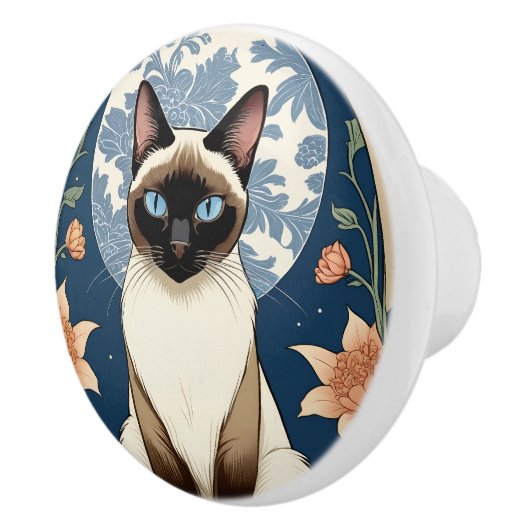 Exotic Cat #1 Keramik Pull Keramikknauf (Rechts)