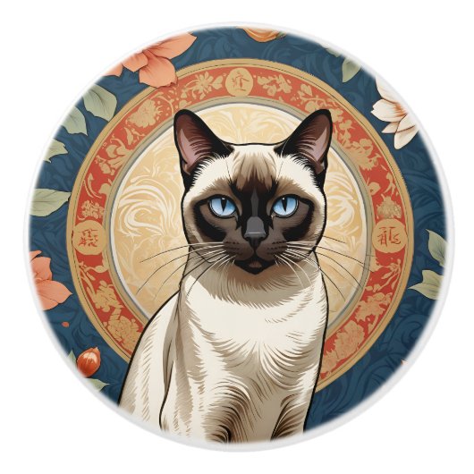 Exotic Cat #2 Keramik Pull Keramikknauf (Vorderseite)