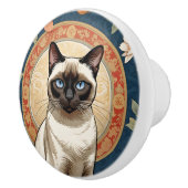 Exotic Cat #2 Keramik Pull Keramikknauf (Rechts)