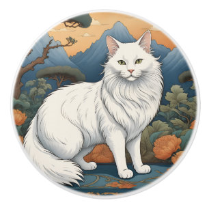 Exotic Cat #7 Keramik Pull Keramikknauf