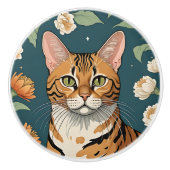 Exotic Cat #8 Keramik Pull Keramikknauf (Vorderseite)