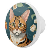 Exotic Cat #8 Keramik Pull Keramikknauf (Rechts)