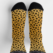 Exotic Cheetah Spots Personalisiertes Wildtier Socken (Oben)