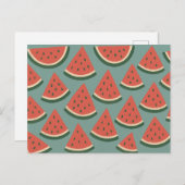 Exotic Colour Watermelon Liebe Romance Freundlichk Postkarte (Vorne/Hinten)