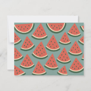 Exotic Colour Watermelon Liebe Romance Freundlichk Postkarte