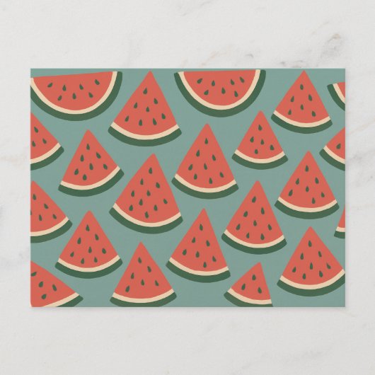 Exotic Colour Watermelon Liebe Romance Freundlichk Postkarte (Vorderseite)