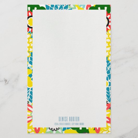 EXOTIC DAISY Stationery/Letterhead Briefpapier (Vorderseite)