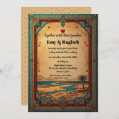 Exotic Desert Oasis Wedding Invitation  Einladung (Vorne/Hinten)