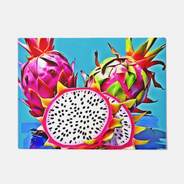 Exotic Dragon Fruit Art Fußmatte (Vorderseite)