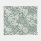 Exotic Elegant Monsteras Fleecedecke (Vorderseite (Horizontal))