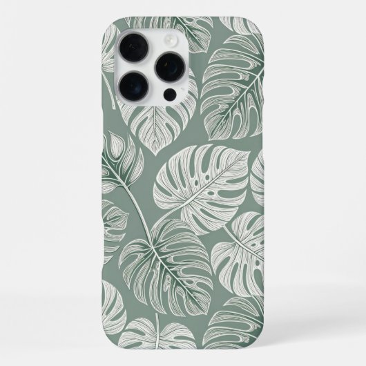 Exotic Elegant Monsteras iPhone Hülle (Rückseite)