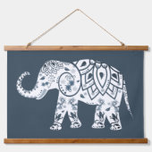 Exotic Elephant Wandteppich Mit Holzrahmen (Vorne)