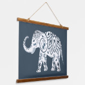 Exotic Elephant Wandteppich Mit Holzrahmen (Gewinkelt)