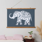 Exotic Elephant Wandteppich Mit Holzrahmen (Schlafzimmer)