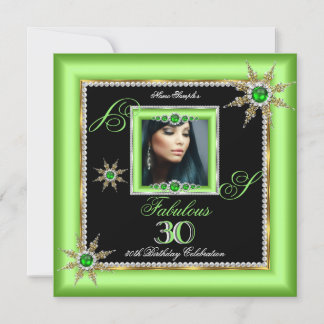 Exotic Fabulous 30 Limon Silver Snowflake Foto Einladung