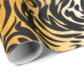 Exotic Fantasy Animal Print Tiger und Zebra Geschenkpapier (Rolleneckpunkt)