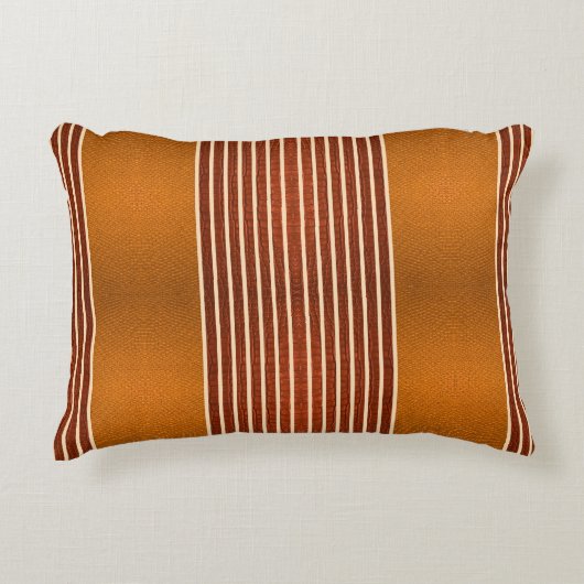 Exotic Faux Snake Leather & Linear Stripe Pumpkin  Dekokissen (Vorderseite)