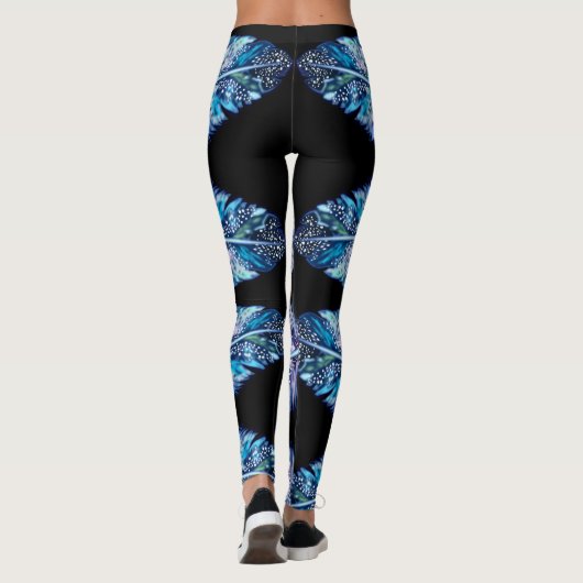 Exotic Fether Black Leggings - Farbe auswählen (Rückseite)