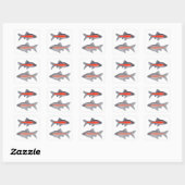 Exotic Fish Square Sticker (Blatt)