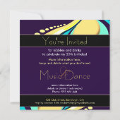 Exotic Flamboyant Abstrakt Art Party Einladung (Rückseite)