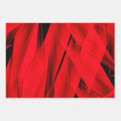 Exotic Flaming Red Trendy Abstract Design Geschenkpapier Set (Vorderseite 3)