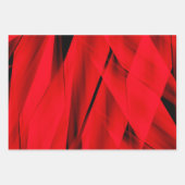 Exotic Flaming Red Trendy Abstract Design Geschenkpapier Set (Vorderseite 2)