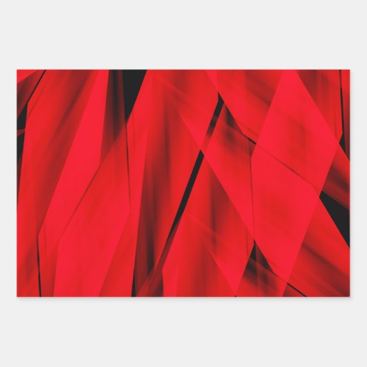 Exotic Flaming Red Trendy Abstract Design Geschenkpapier Set (Vorderseite 2)